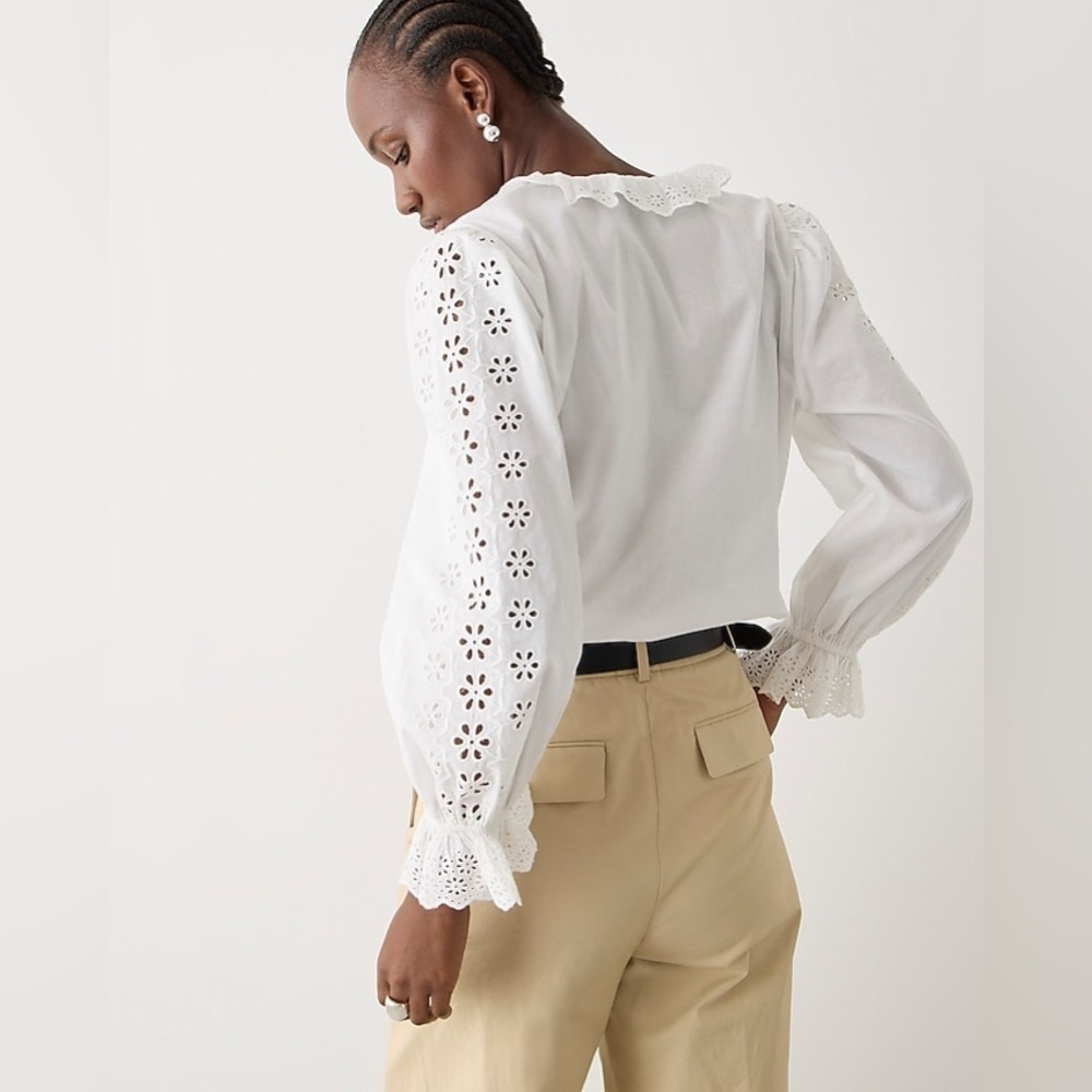 J Crew Eyelet-trim button-up shirt
Item BQ182 - Picture 3 of 4
